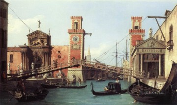 街並み Painting - アーセナル カナレット ヴェネツィアへの入り口の眺め